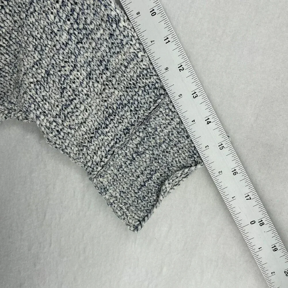 Lou & Grey Sweater Women's Sz S Gray Knitted Cold Shoulder Sleeve Pullover - Picture 4 of 12